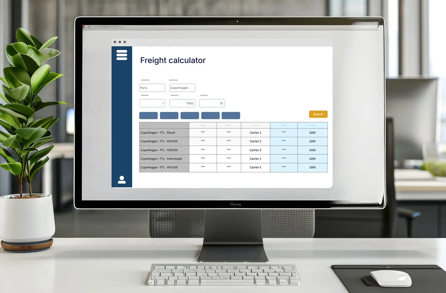 a computer monitor with a calculator and keyboard